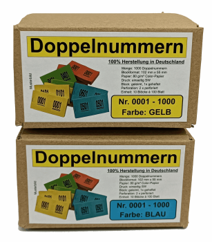 Art.Nr.: 096 Doppelnummern "neutral" - VPE 1000